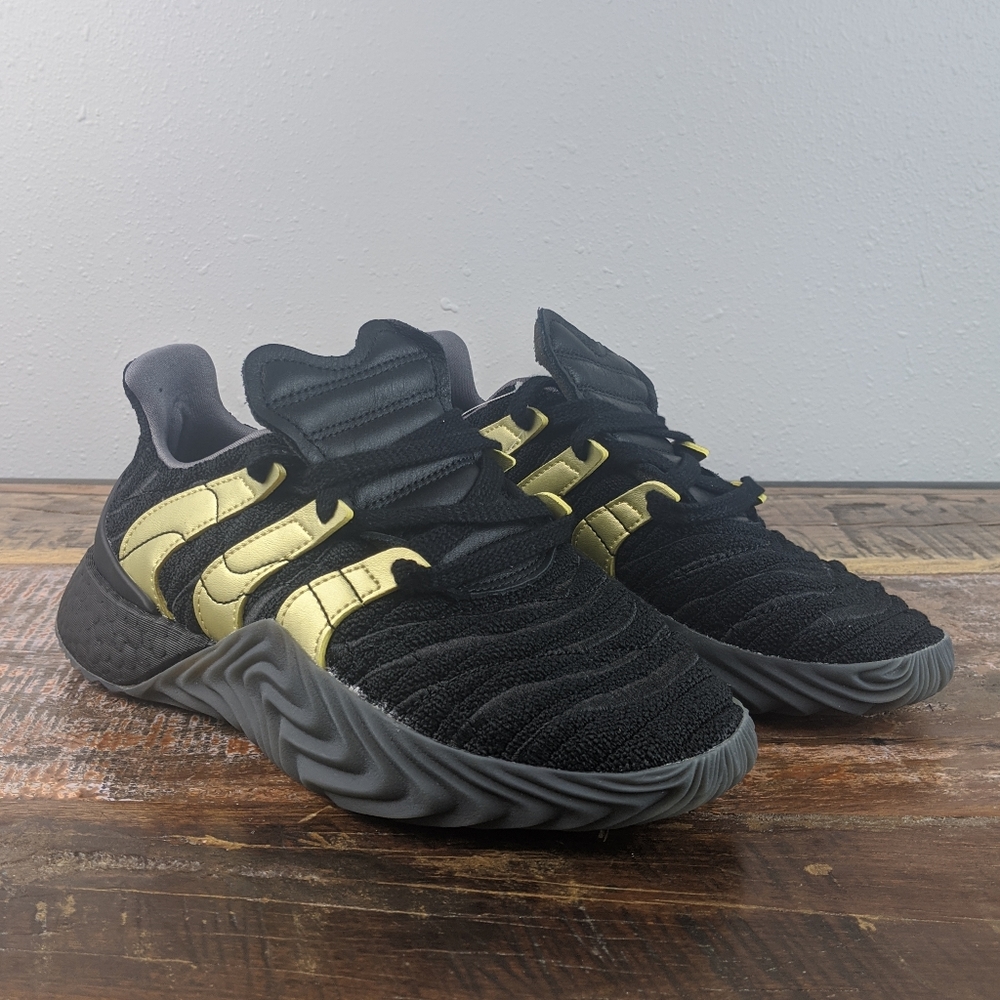 Adidas Sobakov Boost Core Black Gold Size 5 & 5.5